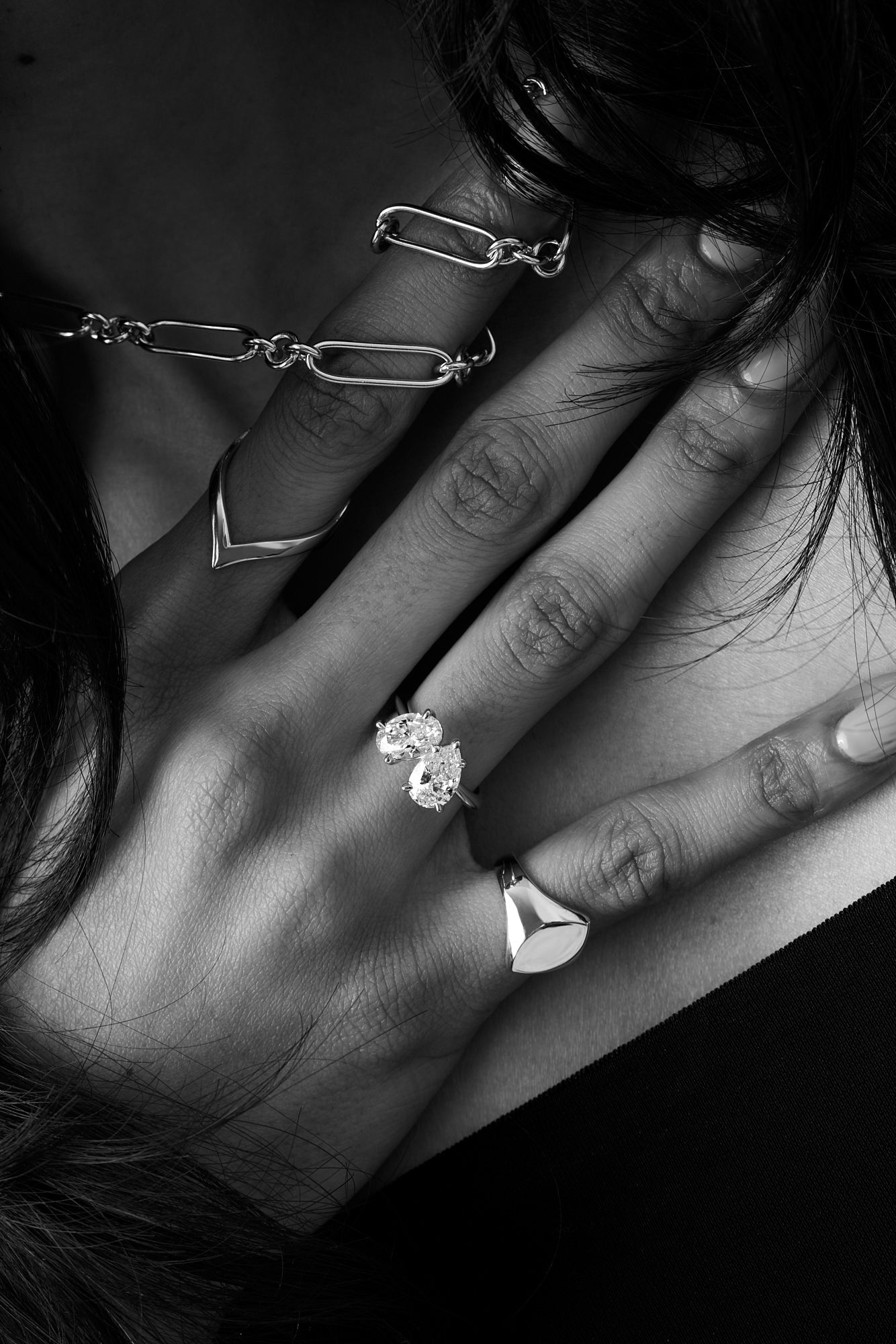 Marquise Signet Ring | Silver
