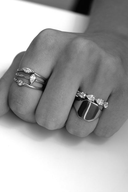 Tallows Signet Ring | Silver or White Gold