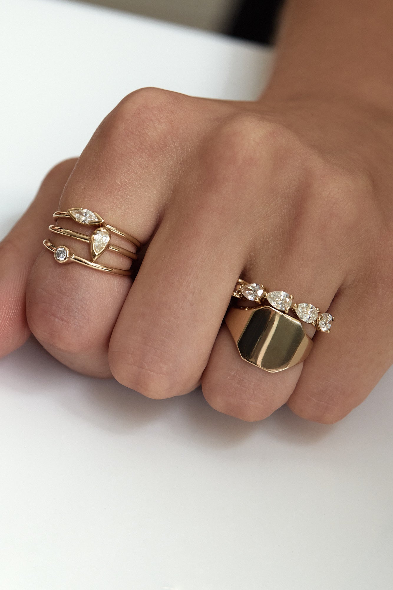 Mini Diamond Ring | 9K Yellow Gold