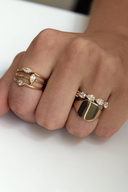 Mini Diamond Ring | 9K Yellow Gold