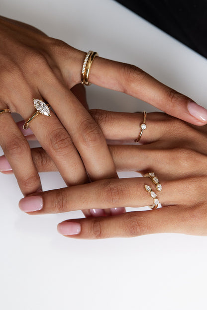 Pear Diamond Janie Wrap Ring | Yellow Gold