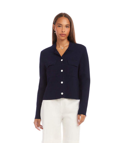 Collared Sweater Jacket