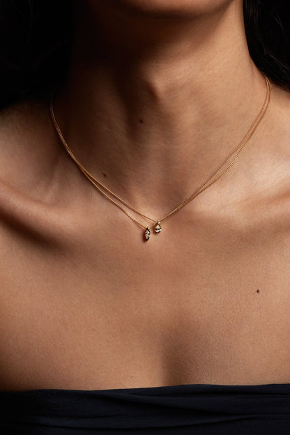 Mini Marquise Diamond Necklace | White Gold
