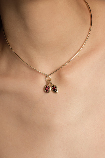 Roma Marquise Gemstone Pendant | White Gold