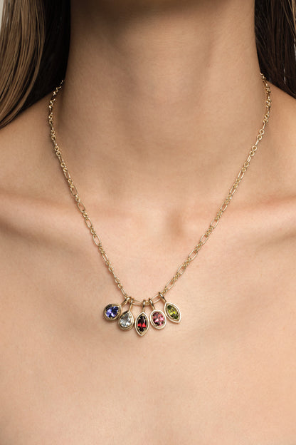 Roma Marquise Gemstone Pendant | White Gold