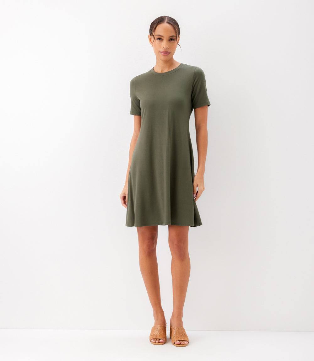 Short Sleeve A-Line Dress