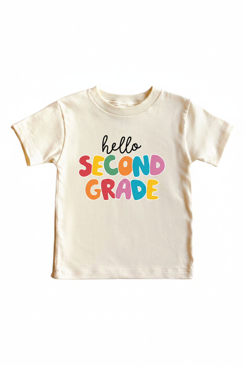 Hello New Grade Kids Graphic Tee | Natural