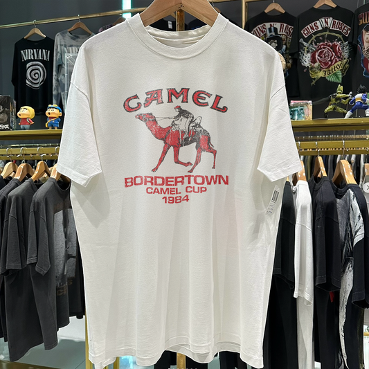 1984 Bordertown Camel Cup Australia Rare Washed White T-Shirt