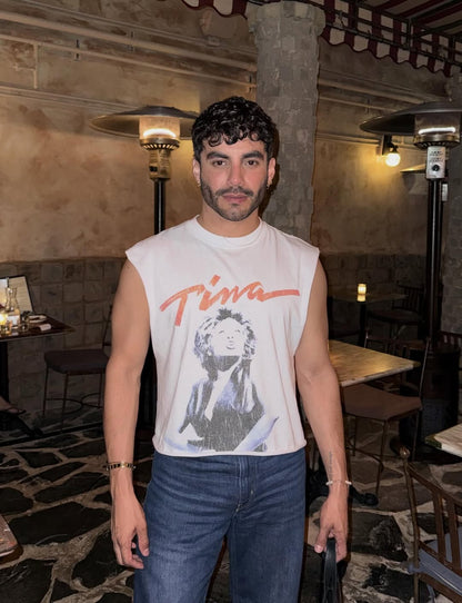 89 Simply The Best- Tina Vintage Washed White T-Shirt