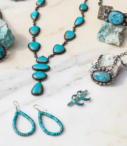 Kingman Turquoise Inlay Earrings