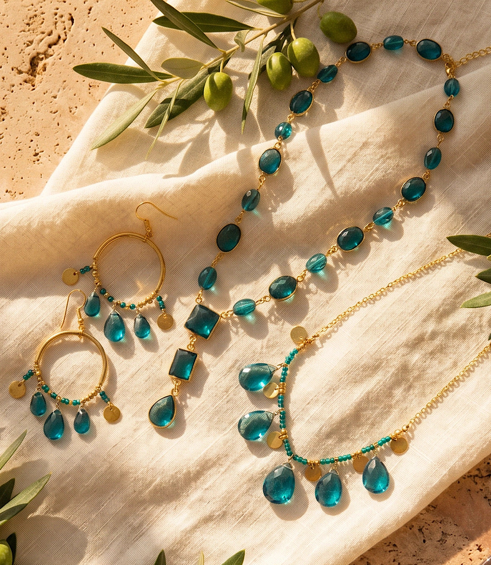 Teal Topaz Statement Necklace