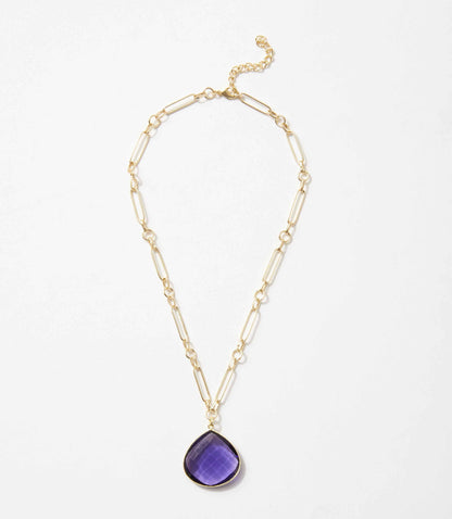 Amethyst Quartz Pendant Necklace
