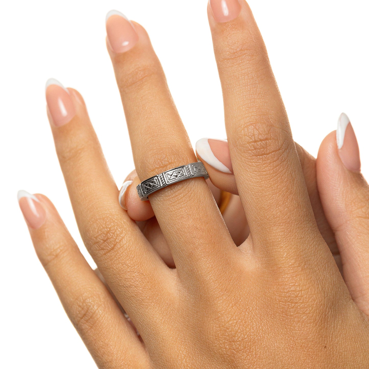 Damascus Tile Ring | Women