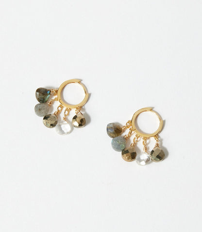 Gemstone Huggie Earrings
