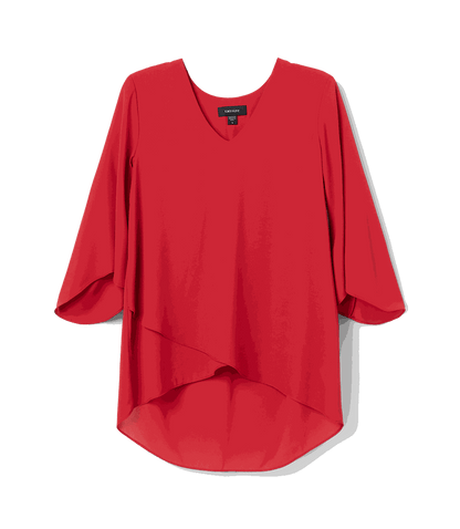 Plus Size Bracelet Sleeve Asymmetric Top
