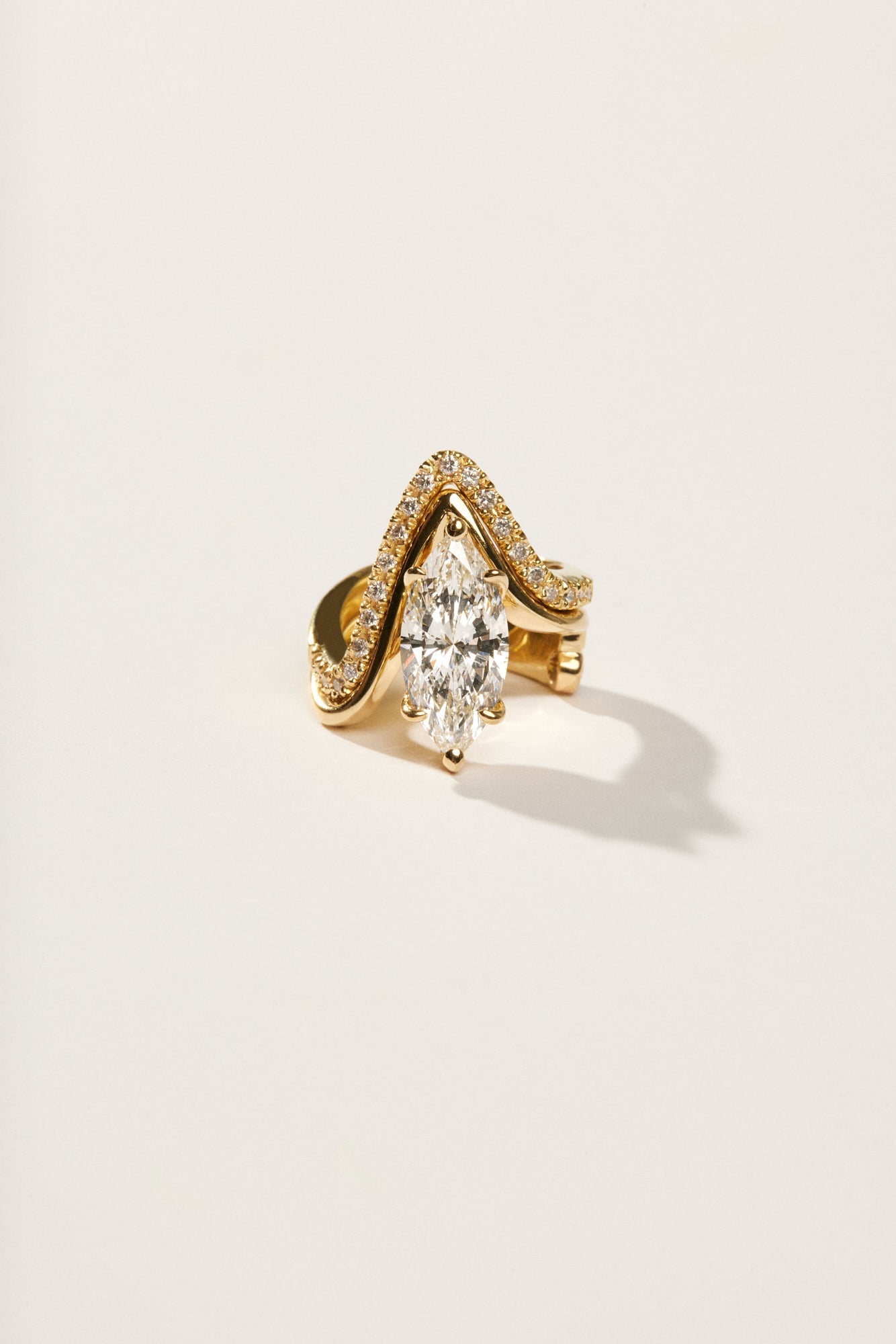 Alex Diamond Wedding Band | 18K Yellow Gold