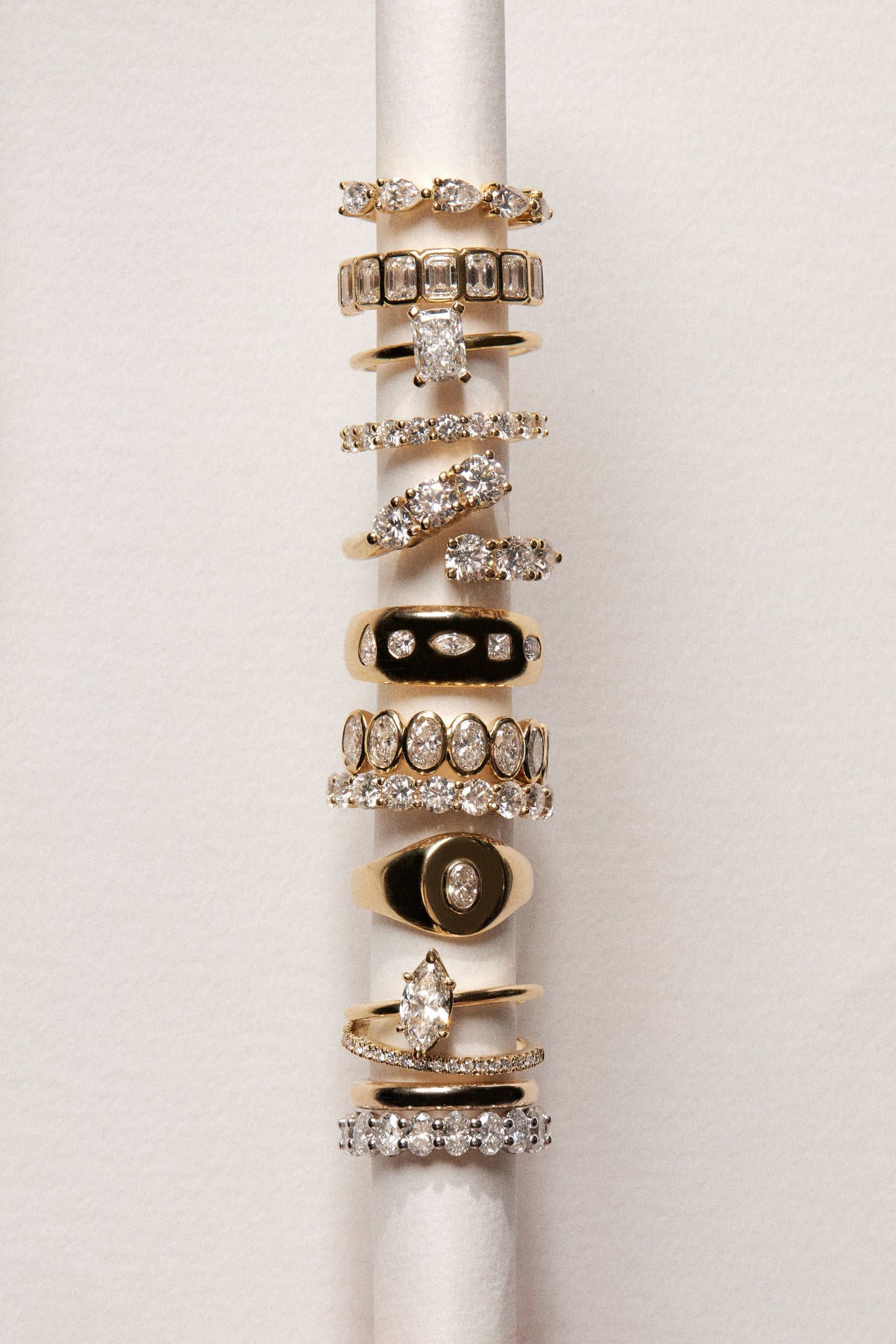 Oval Diamond Eternity Ring | 18K Gold