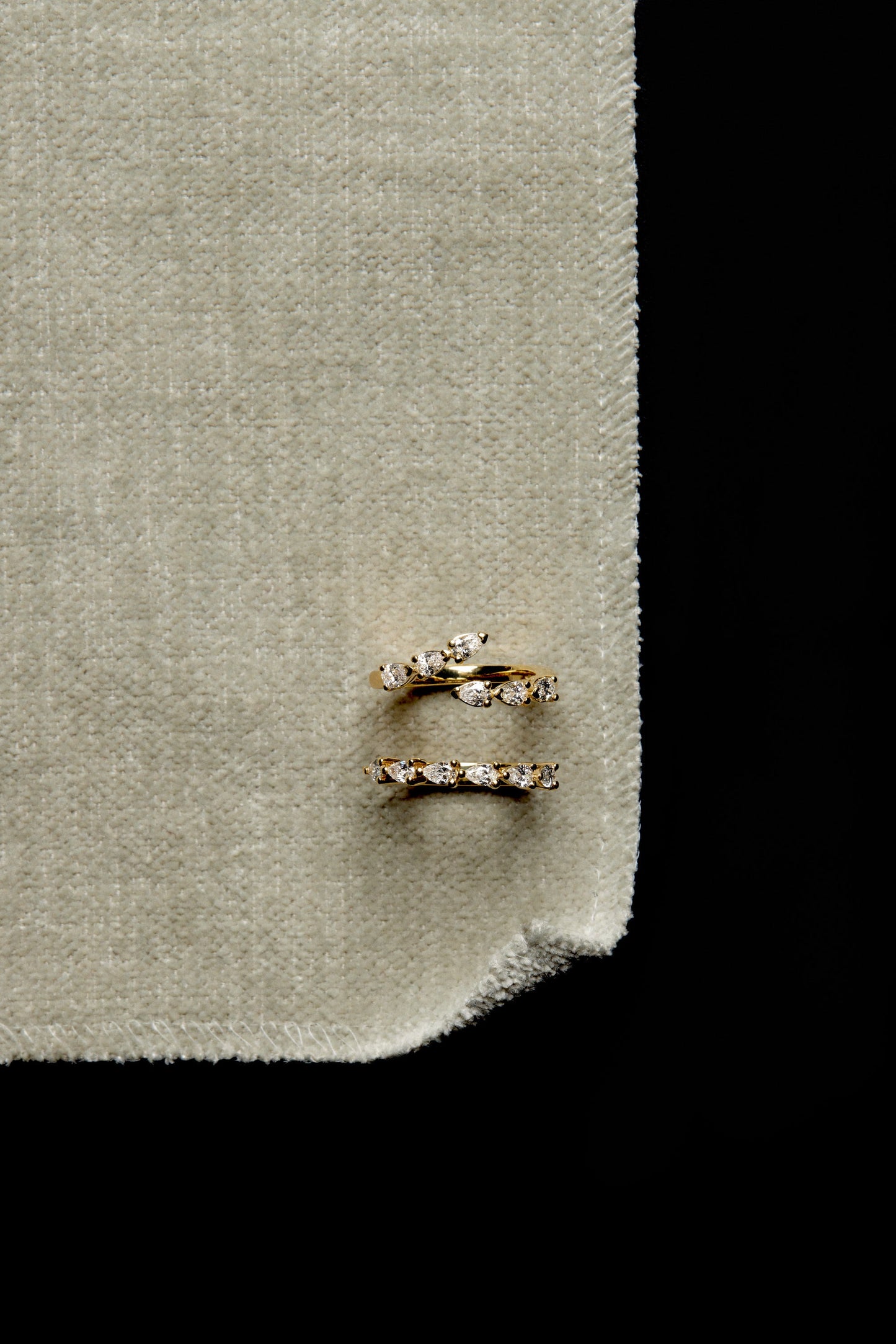 Pear Diamond Janie Wrap Ring | White Gold