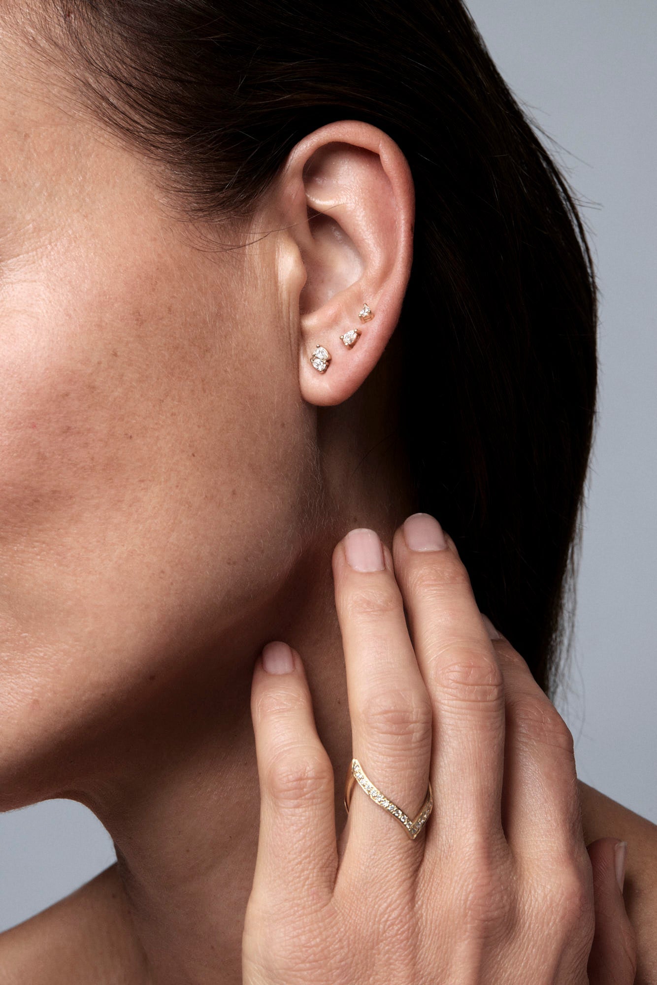 En Pointe Diamond Ring | Yellow Gold