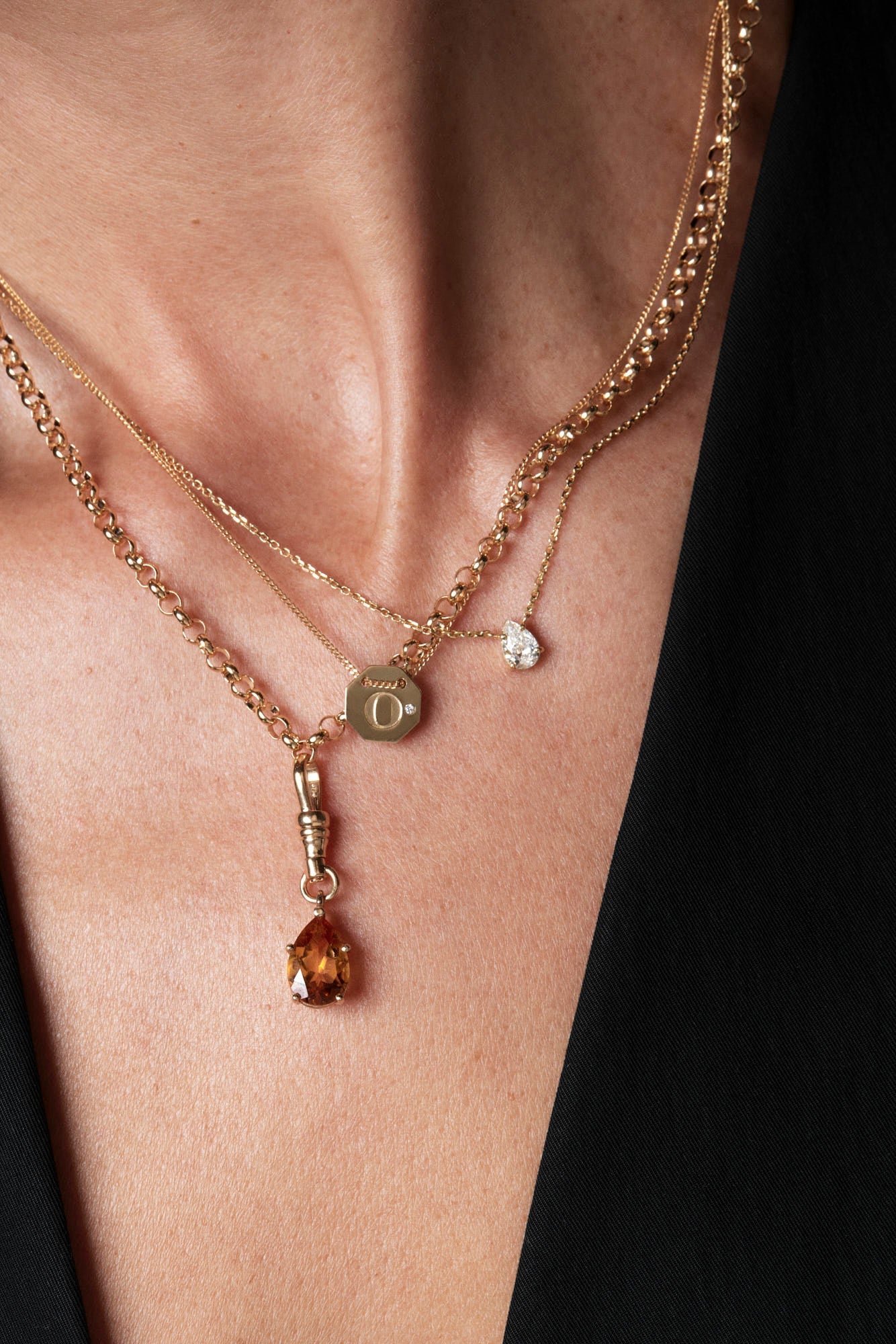 Letter Necklace | 9K Rose Gold