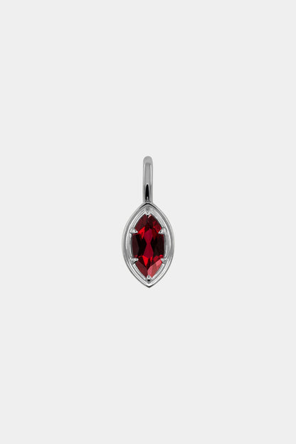 Roma Marquise Gemstone Pendant | White Gold