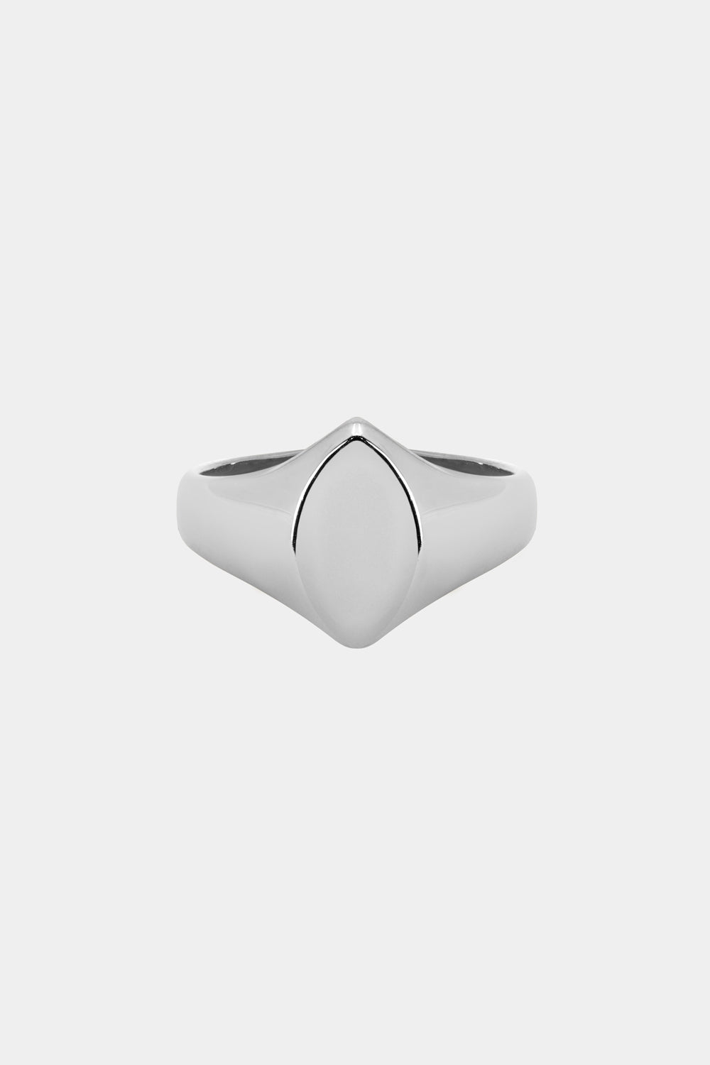 Marquise Signet Ring | White Gold