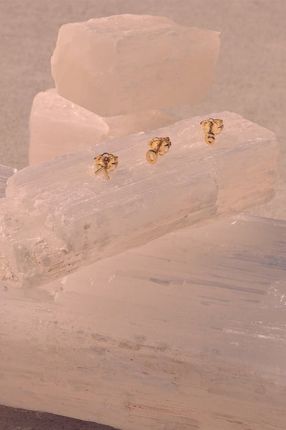 Number Stud | 9K White Gold