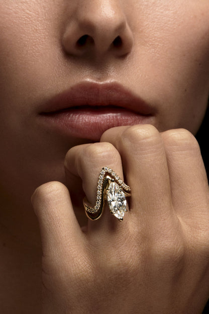 Alex Diamond Wedding Band | 18K Yellow Gold