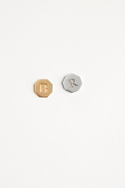 Letter Earrings | 9K White Gold