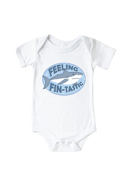 Feeling Fin-Tastic Graphic Bodysuit & Kids Tee | White