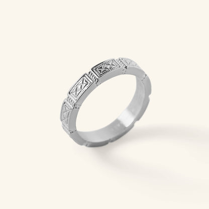 Damascus Tile Ring | Women