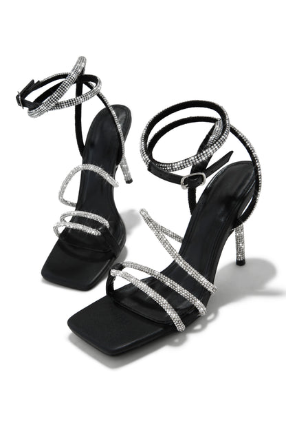 Ayiana Embellished Heels - Black