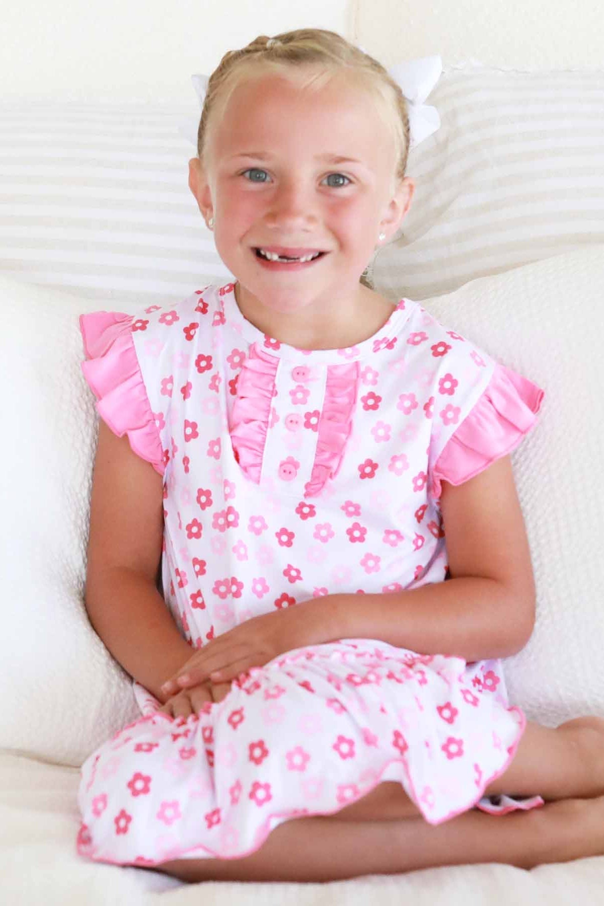 Girls' Flutter Sleeve Nightgown | Daisy Mae