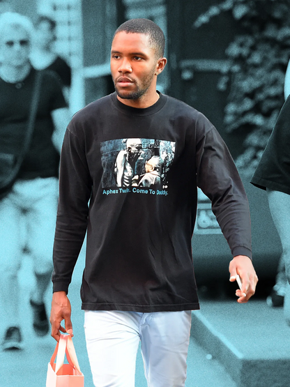 Aphex Twin. Come To Daddy Longsleeve Vintage Washed Black T-Shirt