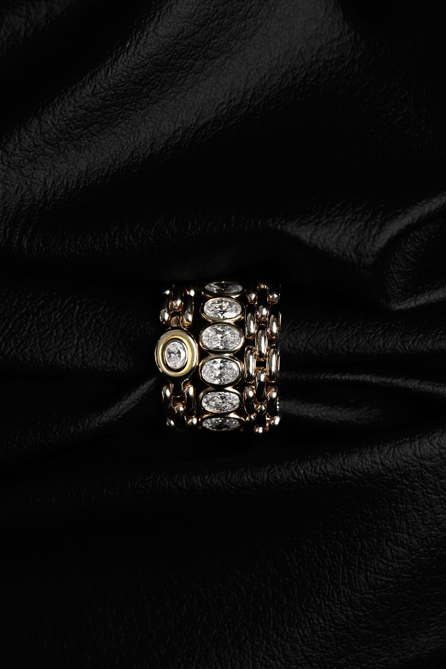 Margot Chain Ring | Silver or 9K White Gold