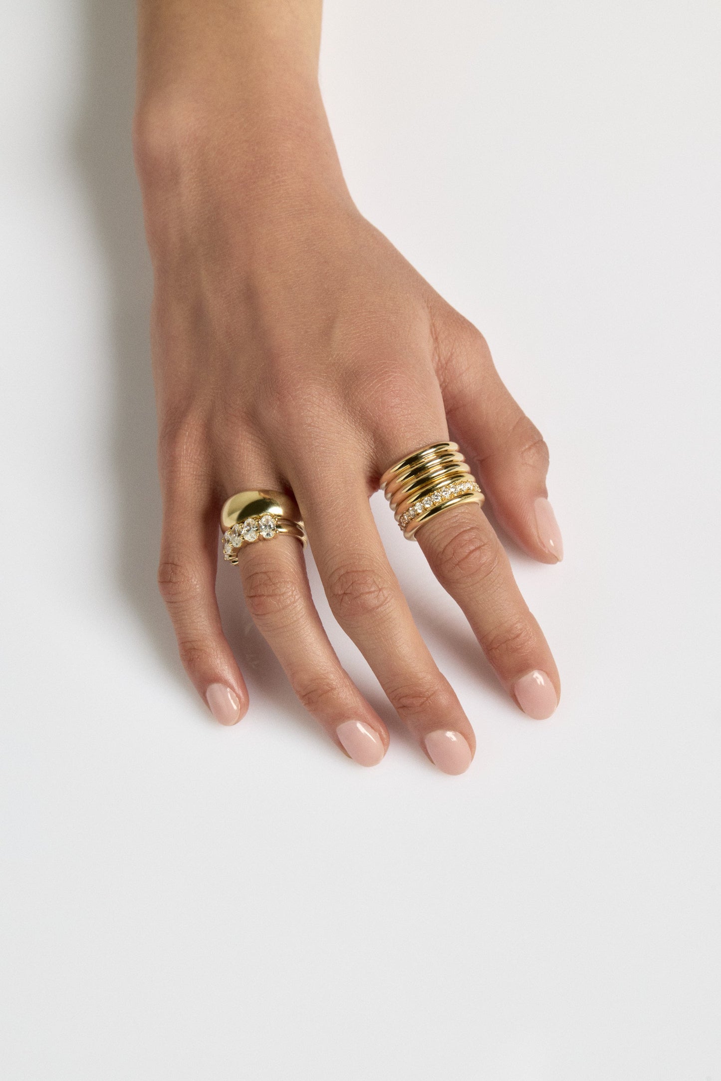 Triple Orielle Ring | 9K Yellow Gold
