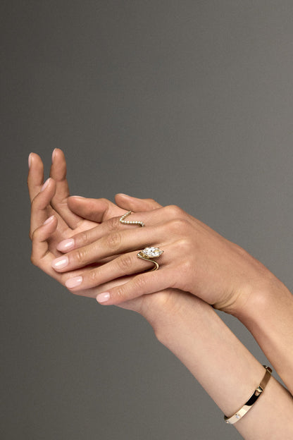 Alex Diamond Wedding Band | 18K White Gold