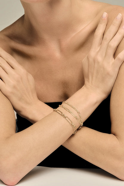 Medium Lennox Bracelet | Silver or White Gold