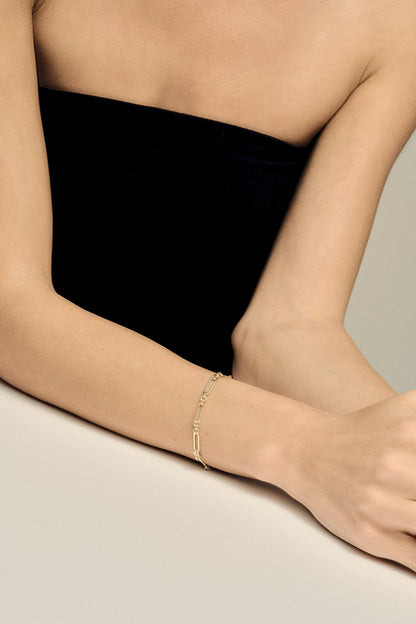 Medium Lennox Bracelet | Silver or White Gold