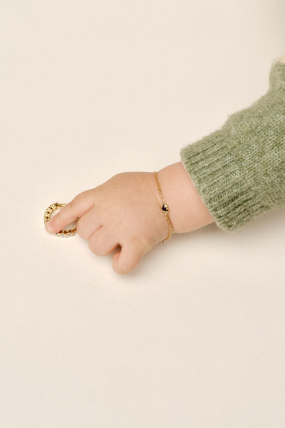 Baby Heart Bracelet | 9K Yellow Gold