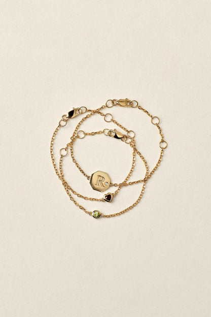 Baby Heart Bracelet | 9K White Gold