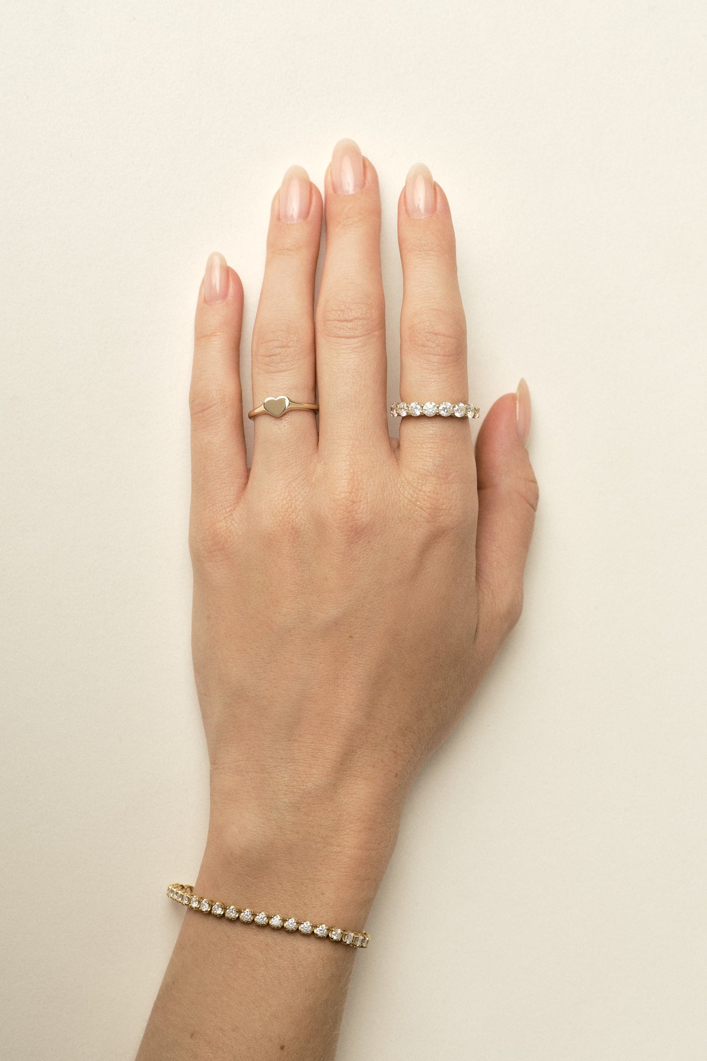 Mini Heart Signet Ring | Yellow Gold