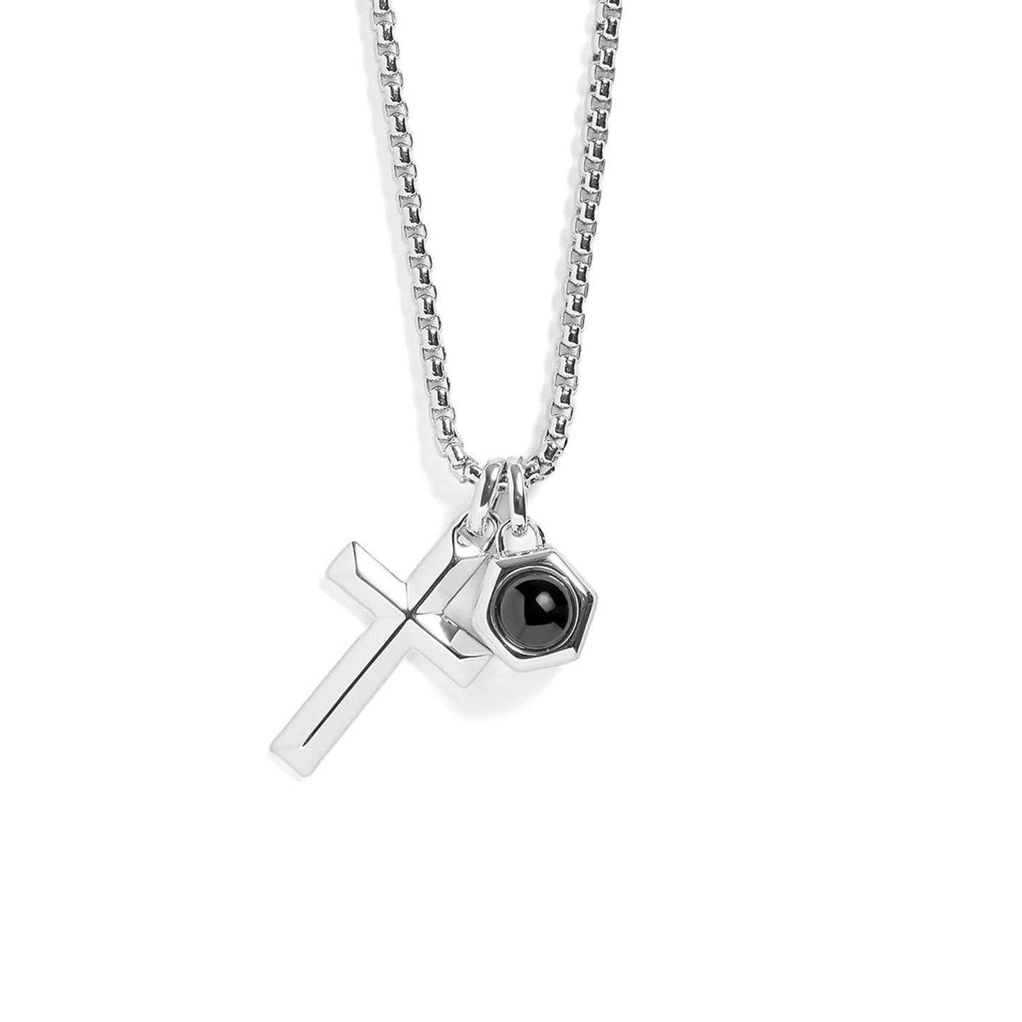 Personalized Cross Photo Necklace