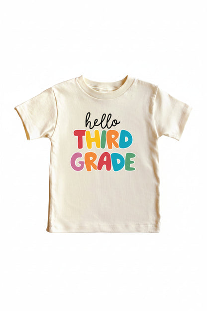 Hello New Grade Kids Graphic Tee | Natural